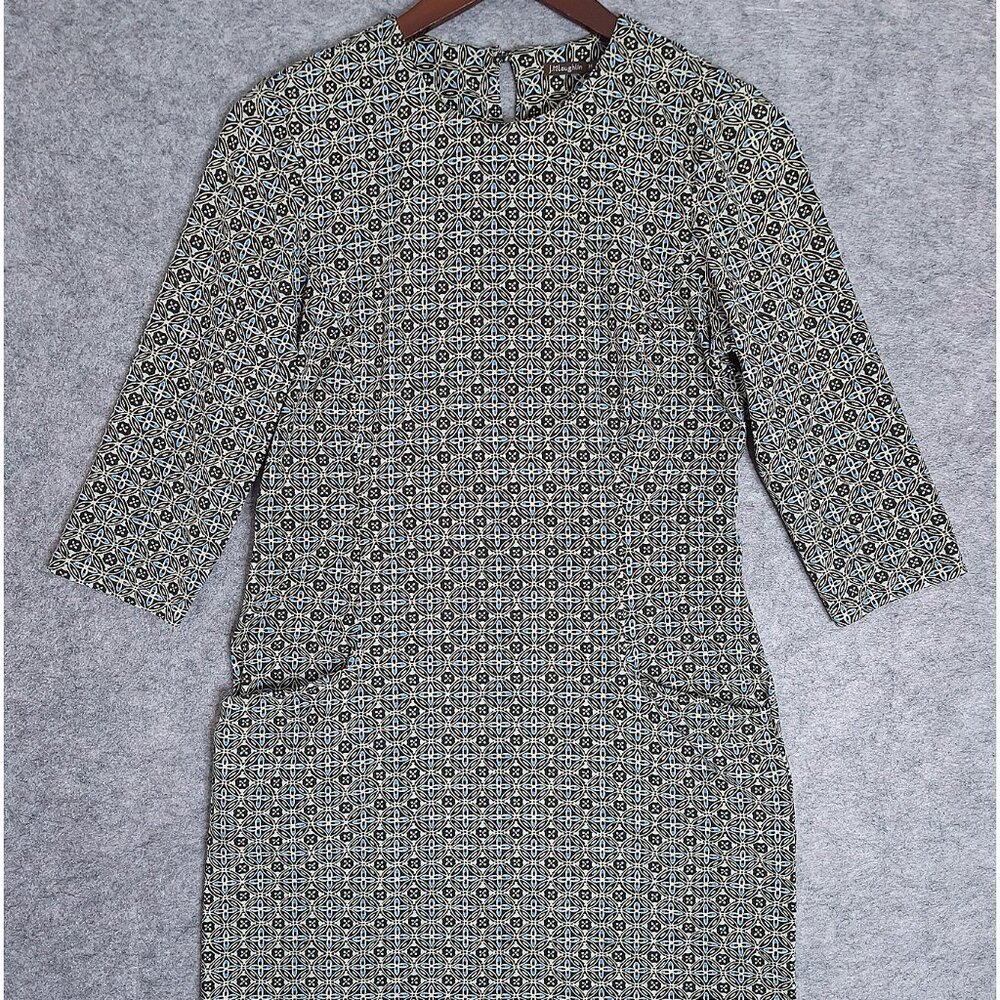 J MCLAUGHLIN Medium Catalina Cloth Geometric Medallion Batik Print Pocket Dress